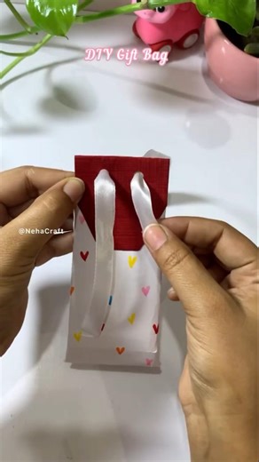 DIY Easy cute gift bag ✨ / paper gift box idea #diy #craft