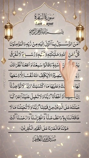 Last 2 Verses of Surah Al-Baqarah 🤍 | Powerful Quran Recitation