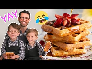 4 Year Olds Make Waffles