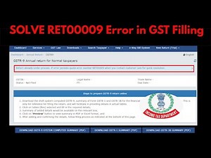 How to Resolve RET00009 Error in GST Filing: Fix GST RET00009 Error While Submitting Returns