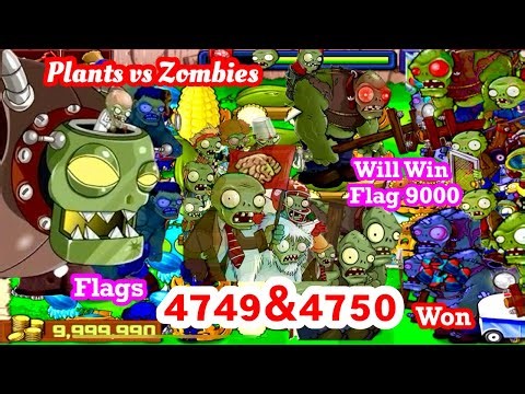 Plants vs Zombies Survival Flags 4749-4750