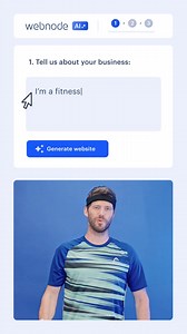 Just tell us about your project and our AI website generator will create a stunning website for you—including custom text and images. It's that simple. | Webnode