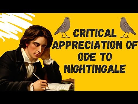 Critical Appreciation of Ode to Nightingale | Ode by John Keats