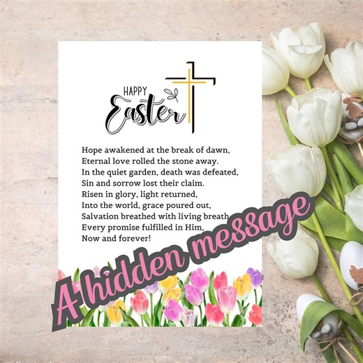 Christian Easter Poem, He is Risen Acrostic Poem, Religious Decorations | Instant Download Printable - Etsy
