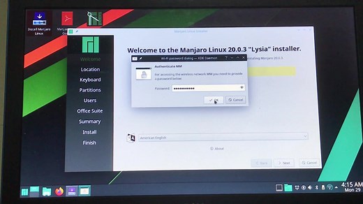 Linux manjaro实体机安装演示 使用USB启动盘安装电脑系统教程
