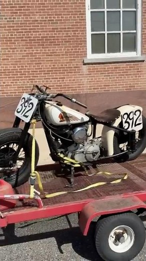 Awesome TROG 1947 Indian Chief Flathead Beach Racer Bike Vintage Beach Racing The Race of Gentlemen
