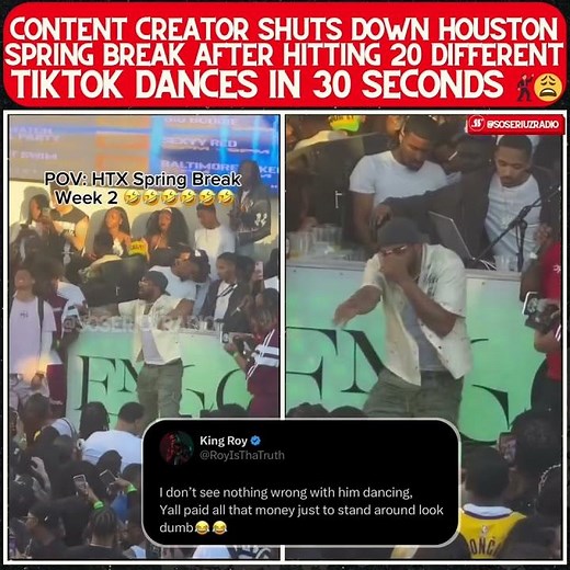 CONTENT CREATOR HITS 20 TIKTOK DANCES IN 30 SECONDS AT HOUSTON SPRING BREAK PERFORMANCE!