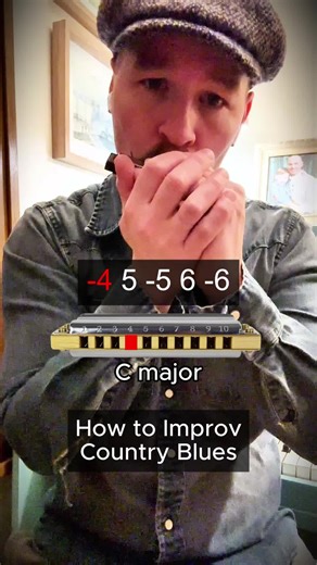Harmonica Tutorial Country Blues #harmonica #harmonicatutorial #tutorial #fyp #blues