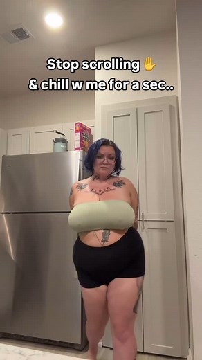 Ryann Ramona Jade on Instagram: "I hope you have a good day today!! #viral #discover #fyp #explore #altgirl #egirl #curvygirl #tattooedgirl #girlswithglasses #plussizegirl #girlswithtattoos #plussize #altgirls #bluehair #shorthair #stopscrolling"