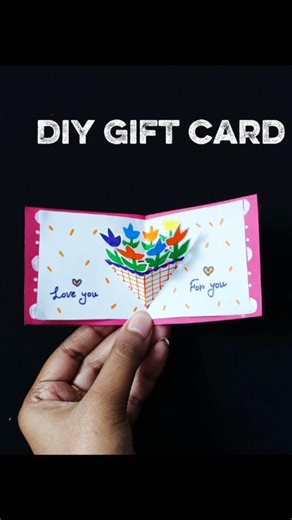 DIY Gift Card | Easy Handmade paper craft #shorts #status