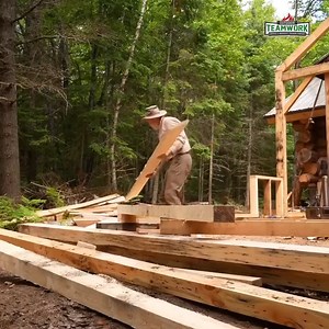 At My Off Grid Log Cabin, I'm Building a Timber Frame Outdoor Kitchen Exclusively | Kompressor