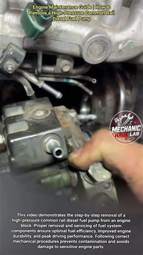 Engine Maintenance Guide | How to Remove a High-Pressure Common Rail Diesel Fuel Pump #shorts