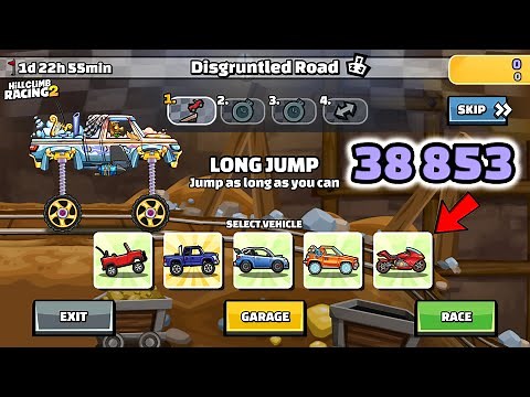 Hill Climb Racing 2 - 38853 points in DISGRUNTLED ROAD Team Event