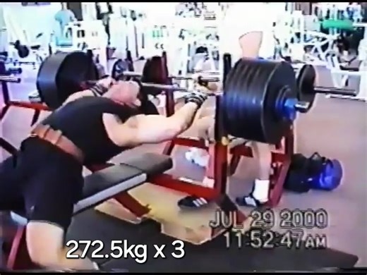 Ryan Kennelly benching 272.5kg x 3 raw | ProRaw Powerlifting
