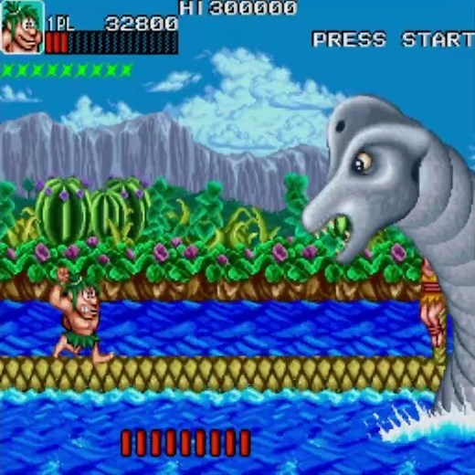 Caveman Ninja Arcade HD - You Won't Believe This Dinosaur Battle! #games