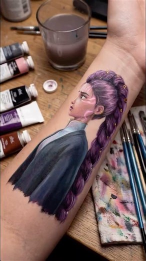 Turning My Arm into Huntrix (Realistic Painting) #rumikpop #huntrix