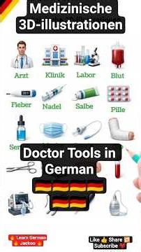 20 Doctor Tools Names in German | German Vocabulary for Beginners 🇩🇪