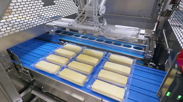MULTIVAC Packaging Line Solution for Cheese - Robotic Loading, Packaging, Marking and Channelizing