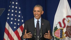 Former President Obama gives rousing speech while accepting ethics award