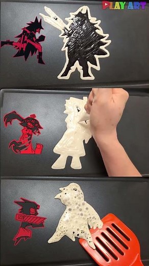 Fundamental Paper Education: Miss Circle VS Miss Thavel VS Miss Bloomie(Pancake art) #Shorts