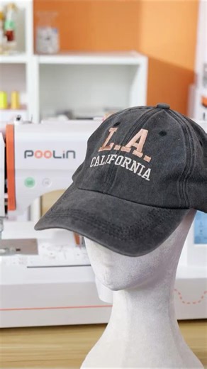 PooLin EOC06 Single Needle Machine Embroiders Full Cap | Front & Back Complete #shorts