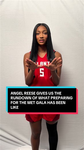 From game day, to media day, straight to the PJ ✨ Angel Reese describes what her past 12 hours has looked like preparing for the MET GALA this evening in New York Stay tuned for her final look 👀 #wnba #metgala #angelreese