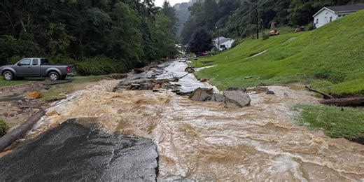 Galax residents frustrated as floodwaters wash out road again