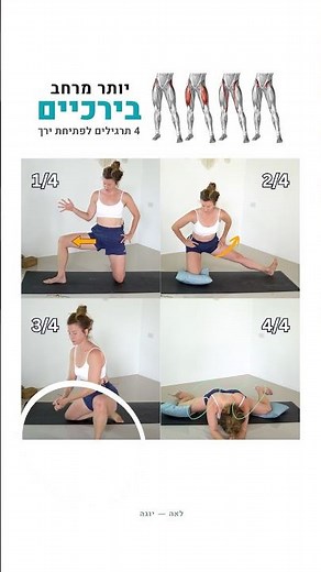 לפתוח מרחב בירכיים - 4 תרגילים לפתיחת ירך