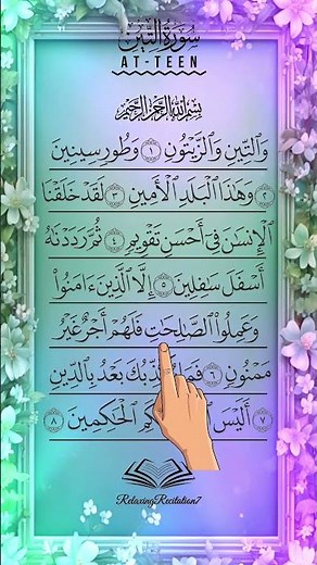 Surah At-Teen Healing Voice Soothing Quran Recitation #quran #qurantilawat #quranrecitation #fyp