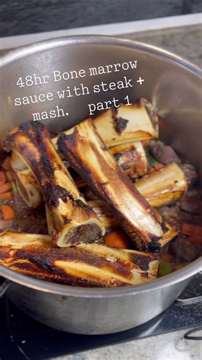 48-Hour Bone Marrow Sauce with Steak and Mash