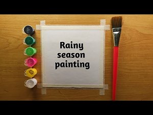 Easy Rainy Season painting / step by step tutorial / Rainy Day Scenery