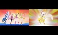 Mix of 2 videos from youtube : Fresh precure transform group with tarte