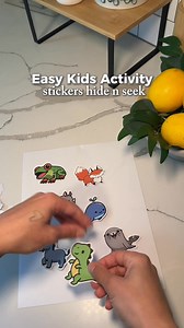 easy kids activity - sticker hide n seek | Lily b Coco - Silly Miss Lily From Paisley's Corner