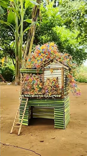 Warm Bamboo Shelter – Natural Mini House”