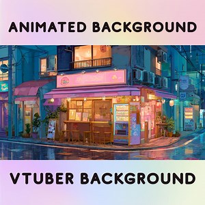 Night Street Animated Vtuber Background | City Anime Overlay for Streaming - Etsy UK