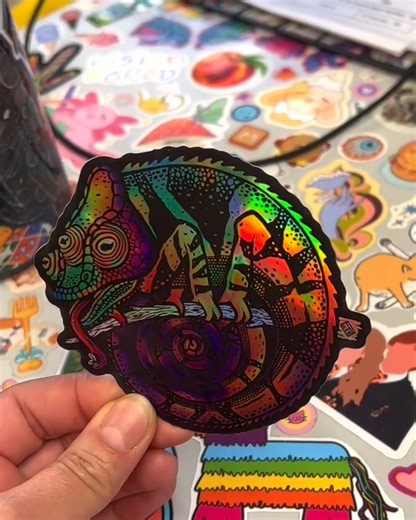 In case you missed it... 🌈 Holographic Stickers and Labels are here!! Let's get down to the nitty-sticky: https://rb.gy/cljqi #CustomStickers #HolographicStickers | StickerGiant