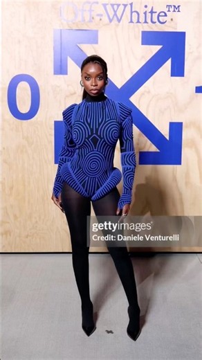 Olandria Carthen in Custom Off-White™ at Milan Fashion Week 🌀