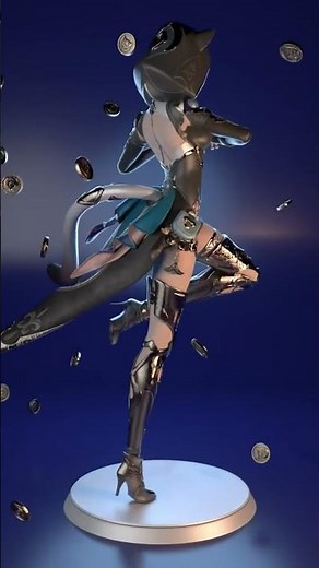 Cipher STL Reveal – Honkai Star Rail Fanart Drop #Cipher #HSR #3dprintedfanart #animefigure