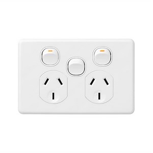 DETA X6 White Double Power Point With Extra Switch