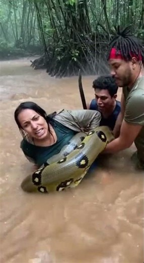 Giant Python Sudden Attack Caught on Camera 😱🐍 #shorts