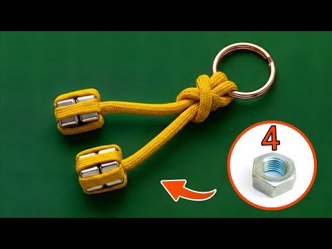 🔥 You Won’t Believe It! A Rope and 4 Metal Nuts Turn into a Multi-Use Keychain
