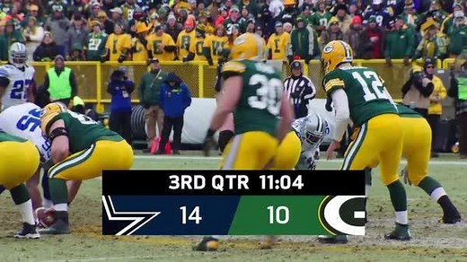 Tony Romo's final playoff game. Aaron Rodgers' incredible performance. On this day in 2015, the Green Bay Packers and Dallas Cowboys played one of the most epic Divisional Playoff games ever. #tbt #NFLPlayoffs | NFL