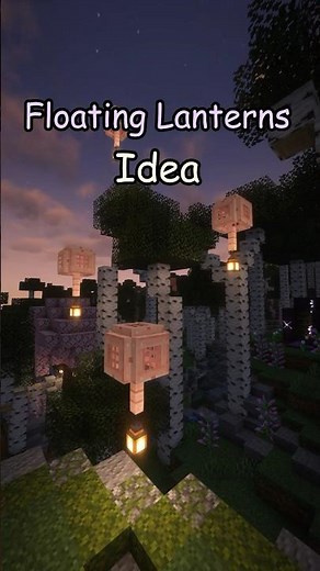 How to build Floating Lanterns in Minecraft Tutorial! #minecraft