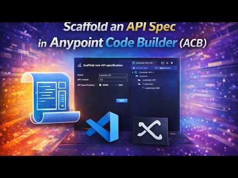 Scaffold an API Spec in Anypoint Code Builder ACB