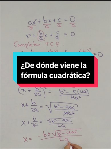 La famosa fórmula general, que has usado alguna vez, pero te has preguntado por qué es así? #Neuronvel #estudiantes #matematicas
