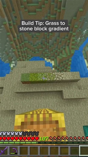 412K views · 4.3K reactions | Build Tip: Grass to stone block gradient | Jat Ismail | Facebook