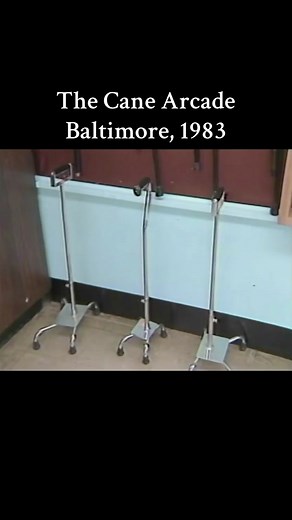 Welcome to the Cane Arcade in Baltimore, Maryland, 1983. #cane #canes #sword #elkhorn #walkingstick