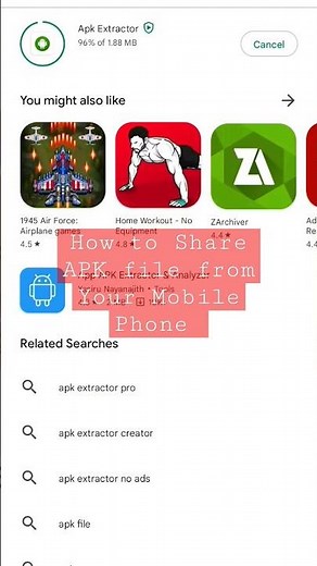 How to Share Any APK file from your Mobile Phone | APK Extractor #shorts #youtubeshorts #ytshorts