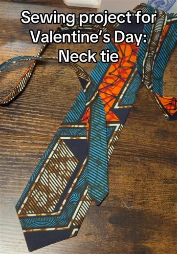 My first ever tie! I absolutely loved making this🥰 my boyfriend loved it and is wearing it for a job interview tomorrow morning. Wish him luck (but he doesn’t need it😇😜). Highly recommend any sewist try this. I found a great free pattern on Pinterest and am happy to share 🥰 #sewingtiktok #sewingvalentines #giftsforhim🎁 #sewingforyoupage #beginnersewing