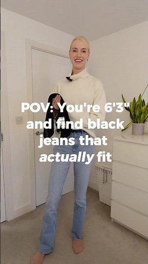 ASOS Tall Black Jeans Try On | Honest 6’3” Tall Girl Review #tallgirl #tallfashion #talljeans #asos